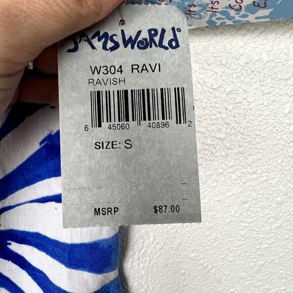 Jams World Hawaii Ravishing Floral V-Neck Rayon Tank Dress Womens Small STAINS - Picture 11 of 11